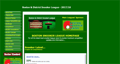 Desktop Screenshot of bostonsnookerleague.co.uk