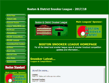Tablet Screenshot of bostonsnookerleague.co.uk